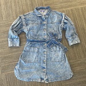 Women's Long Sleeve Utility Denim A-Line
Dress - Future Collective